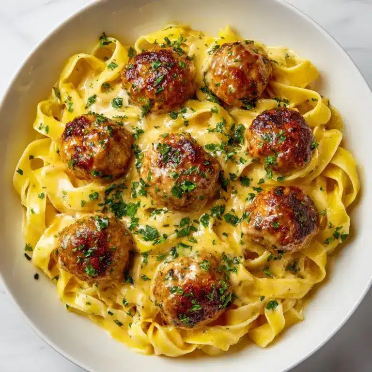 Garlic Butter Meatballs & Parmesan Linguine Dream Recipe