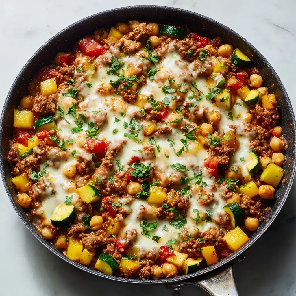 Ground Turkey Zucchini Chickpea Skillet Recipe