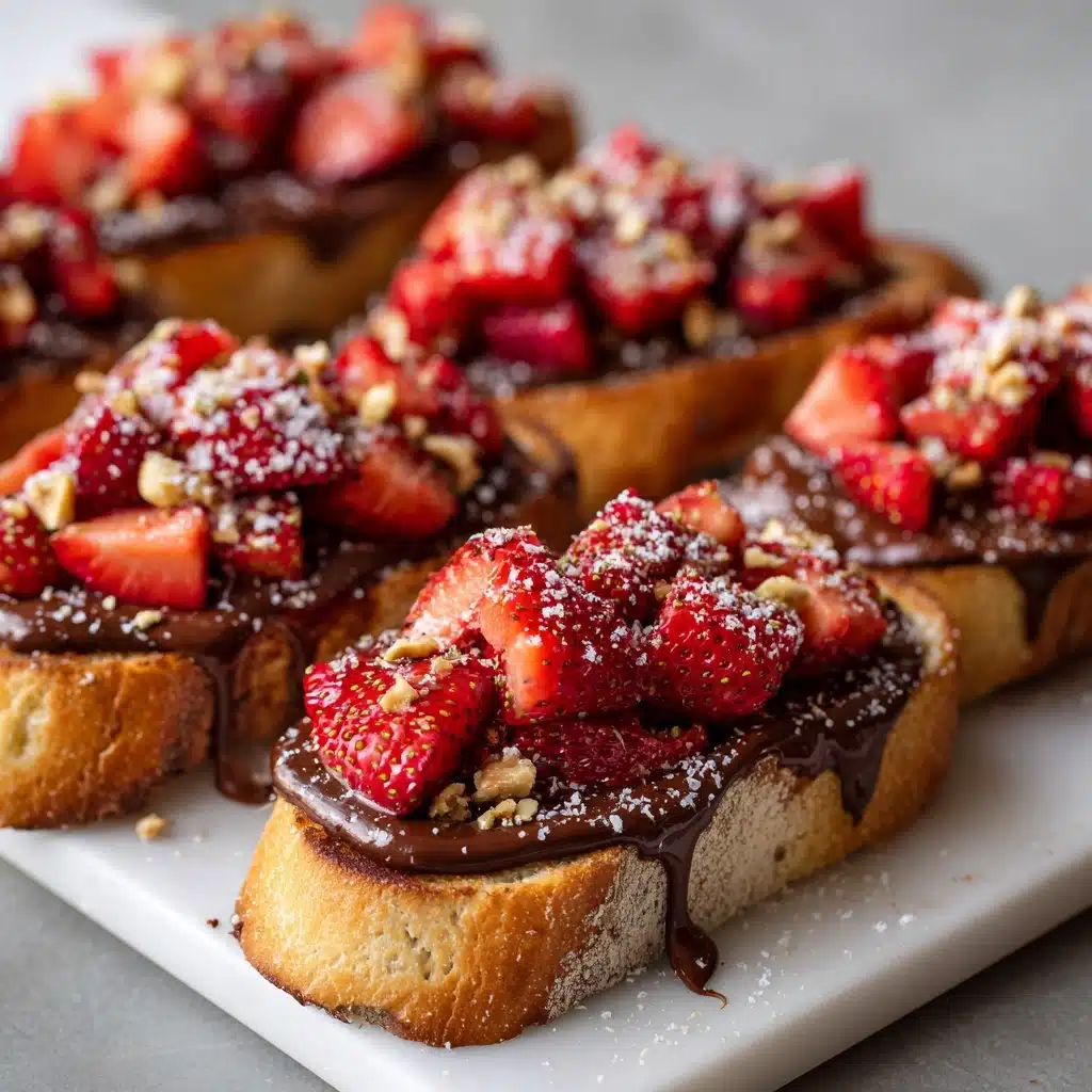 Chocolate Strawberry Bruschetta Dessert Recipe - Recipe Image