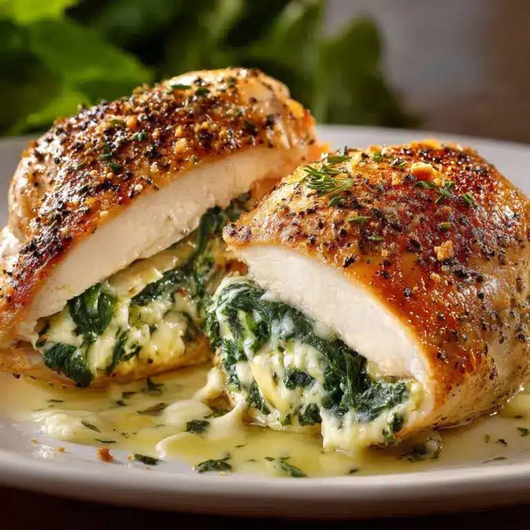 Cheesy Spinach Stuffed Chicken Breasts Recipe