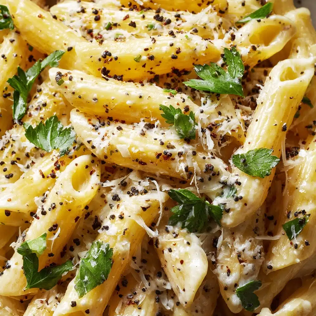 Creamy Garlic Penne Pasta Recipe - Recipe Image