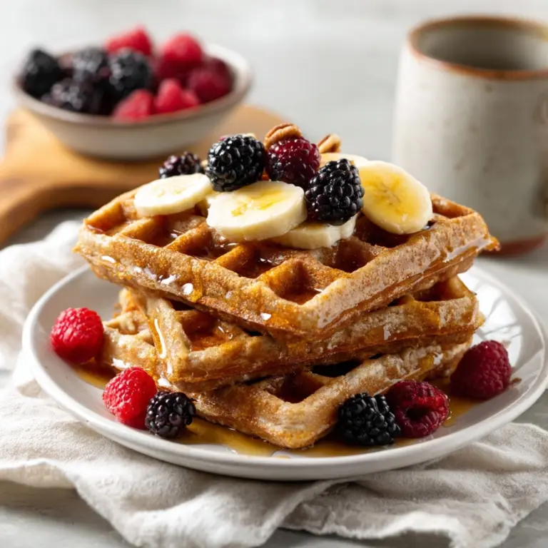 Healthy Flourless Banana Oat Waffles – Gluten-Free & Easy Recipe