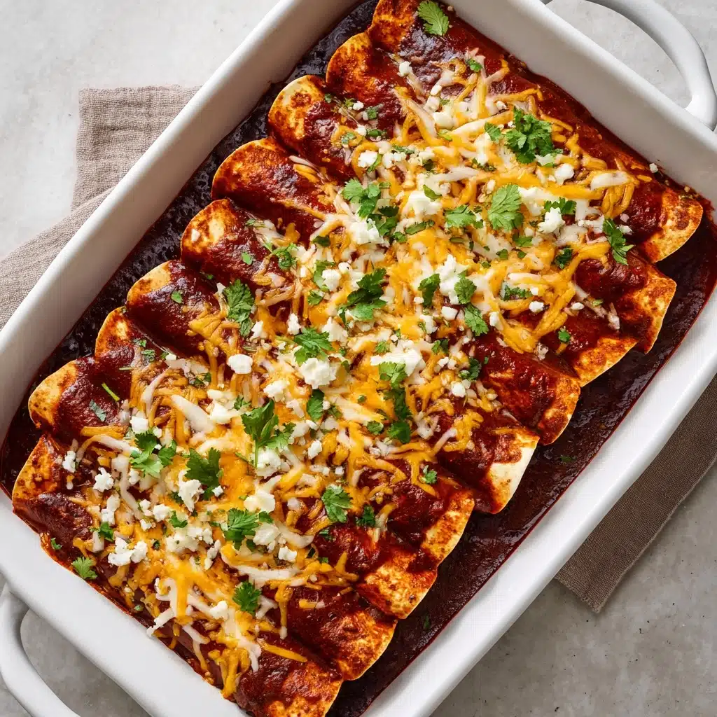 Chicken Enchiladas with Homemade Red Enchilada Sauce Recipe - Recipe Image