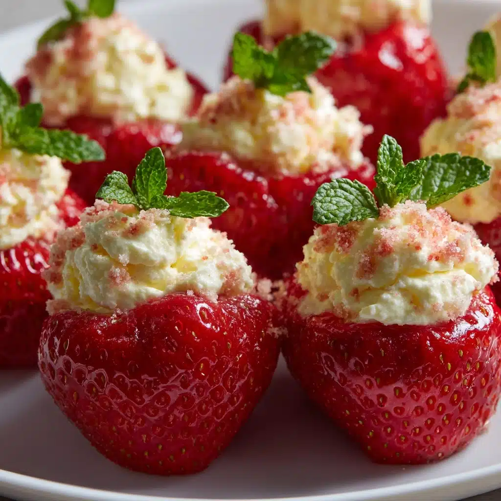 Cheesecake Deviled Strawberries Recipe - Recipe Image