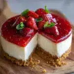 Rhubarb & Strawberry Cheesecake Recipe