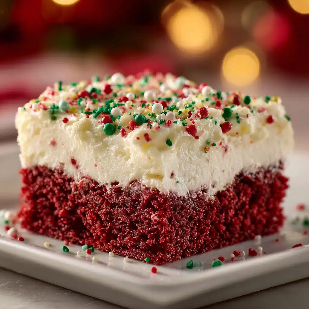 Christmas Red Velvet Poke Cake Recipe - Recipe Image