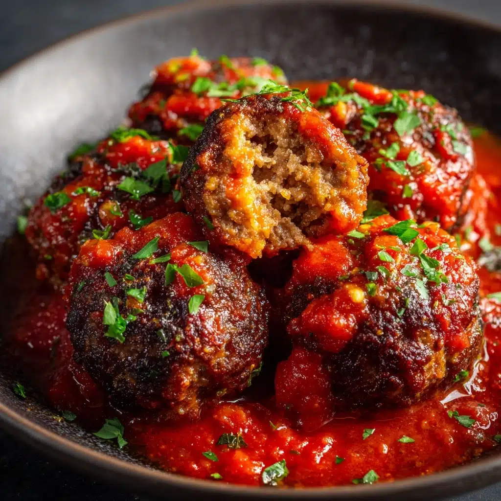 Ground Beef Meatballs in Rich Tomato Sauce Recipe - Recipe Image