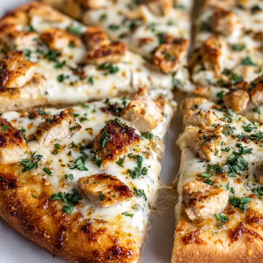 Roasted Garlic Chicken and Herb Pizza Recipe - Recipe Image