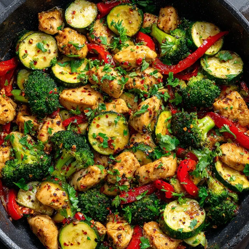One Pot Chicken and Vegetables Skillet Recipe - Recipe Image