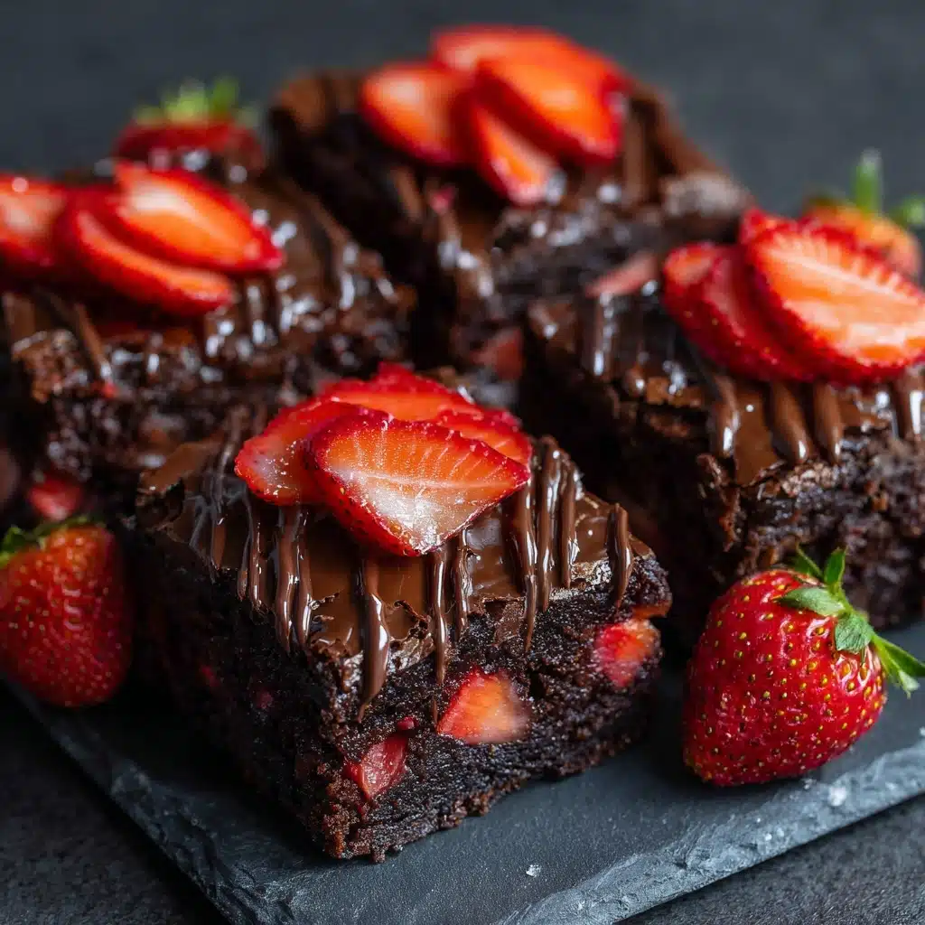 Chocolate-Covered Strawberry Brownies Recipe - Recipe Image