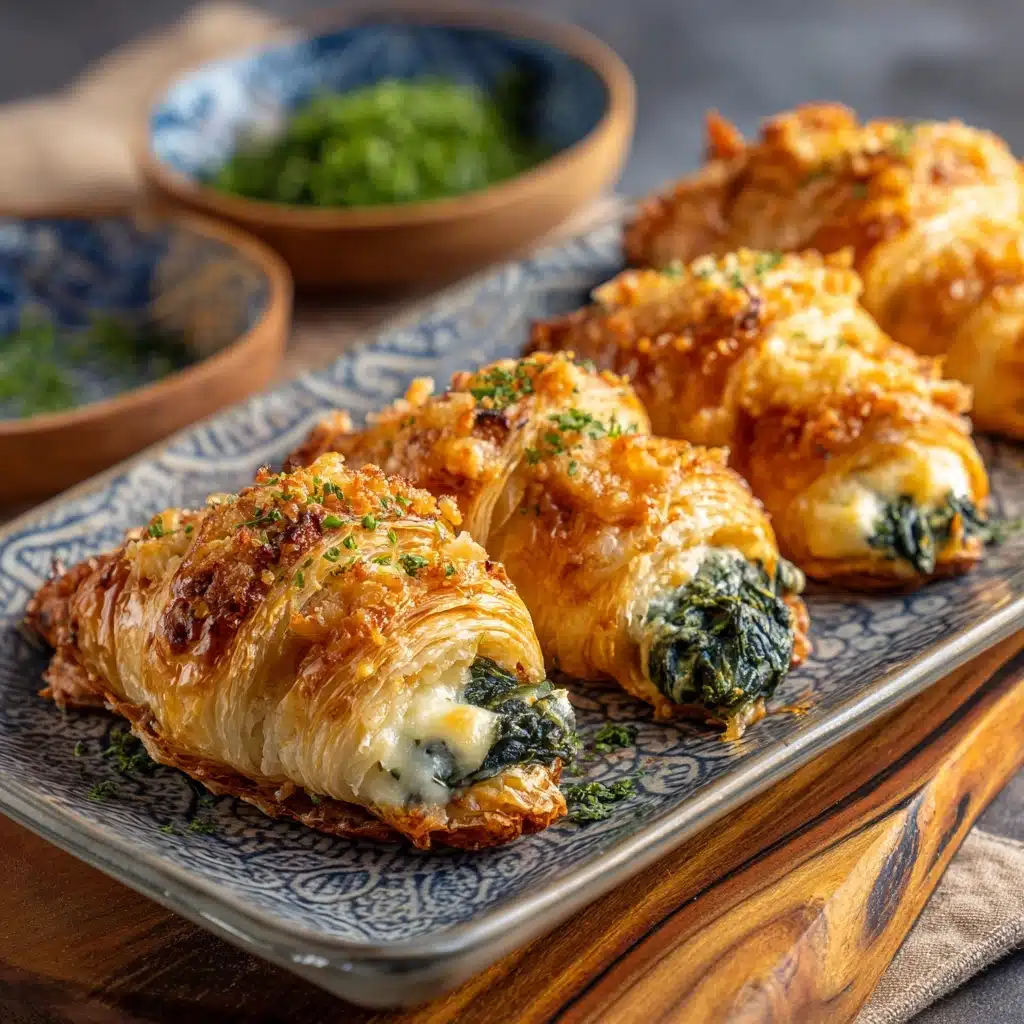 Spinach and Feta Puff Pastry Twists Recipe - Recipe Image