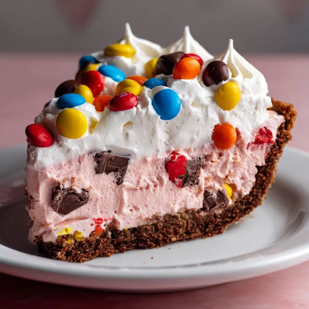 Pink Paradise: No-Bake M\&M Snickers Cheesecake Recipe - Recipe Image
