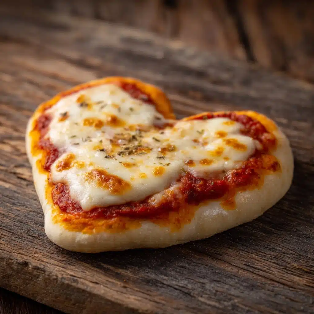 Mini Heart-Shaped Pizzas Recipe - Recipe Image