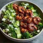 Hot Honey Blackened Shrimp Caesar Salad Recipe