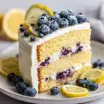 Lemon Blueberry Cheesecake Cake Recipe