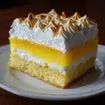 Lemon Cake with Fluffy Meringue Layers Recipe