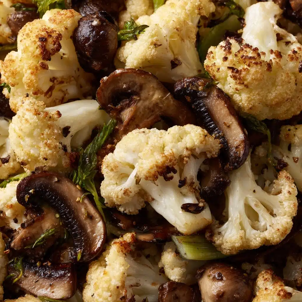 Garlicy Roasted Cauliflower & Mushrooms Recipe - Recipe Image