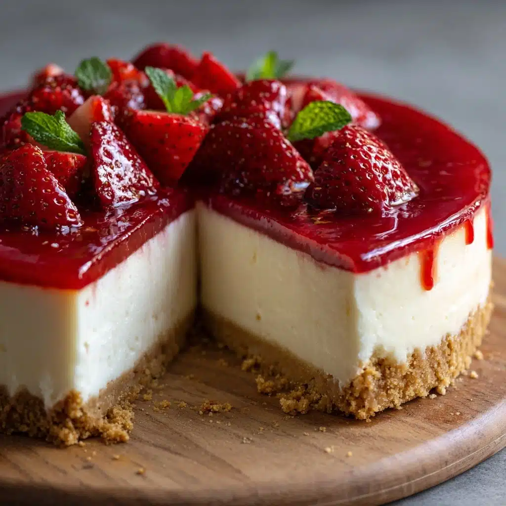 Rhubarb & Strawberry Cheesecake Recipe - Recipe Image