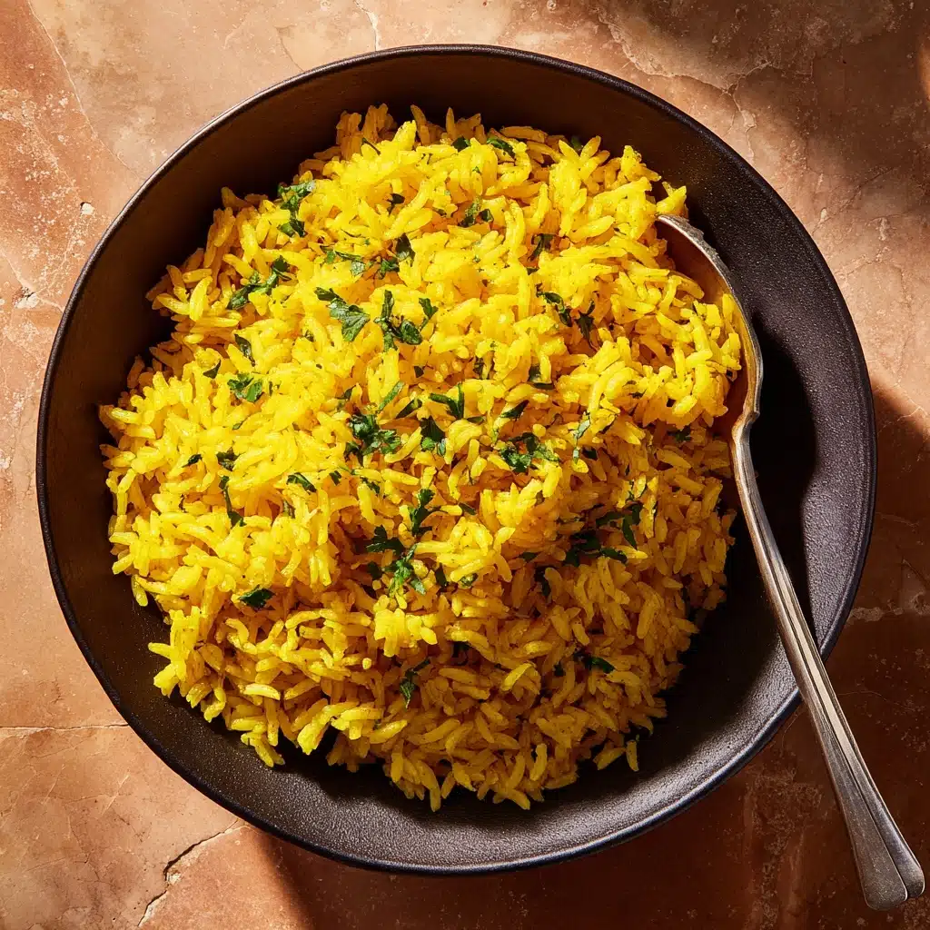 Garlic Turmeric Rice Recipe - Recipe Image