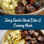 Garlic Butter Steak Bites and Mash Recipe