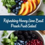 Honey Lime Basil Peach Fruit Salad Recipe
