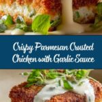 Parmesan Crusted Chicken with Creamy Garlic Sauce Recipe