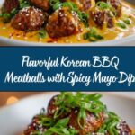 Korean BBQ Meatballs with Spicy Mayo Dip to Delight! Recipe