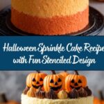 Stenciled Halloween Sprinkle Cake Recipe