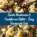 Garlic Mushrooms Cauliflower Skillet Recipe