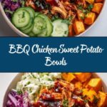 BBQ Chicken Bowls with Sweet Potatoes, Coleslaw, and Pickles Recipe