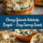 Cheesy Spinach-Artichoke Bagels Recipe