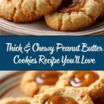 Thick and Chewy Peanut Butter Cookies Recipe