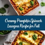 Pumpkin Spinach Lasagna Recipe