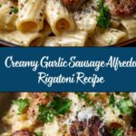 Garlic Sausage Alfredo Rigatoni Recipe