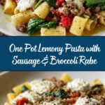 One Pot Lemony Pasta with Sausage, Broccoli Rabe, and Burrata: An Amazing Ultimate Recipe