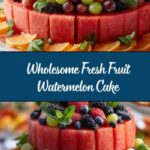 Fresh Fruit Watermelon Cake Recipe